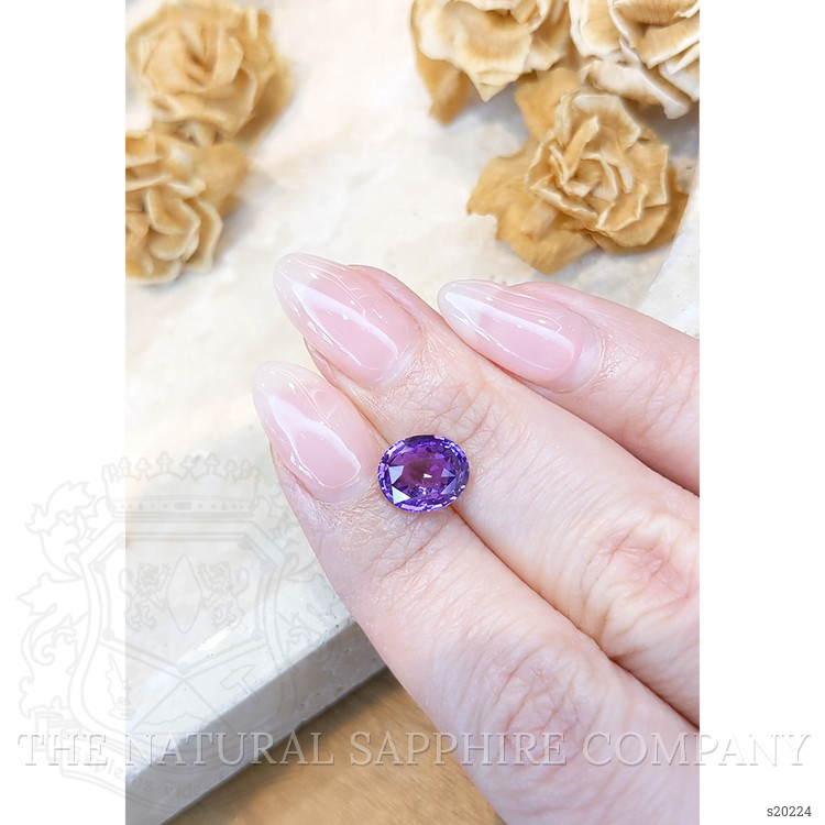 3.05 Ct. Violet Sapphire from Ceylon (Sri Lanka)