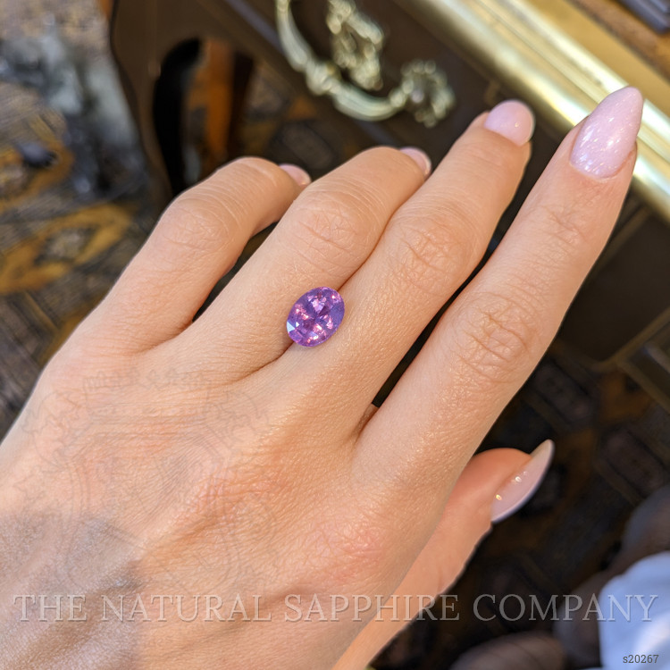 3.38 Ct. Pinkish Purple Sapphire from Ceylon (Sri Lanka)