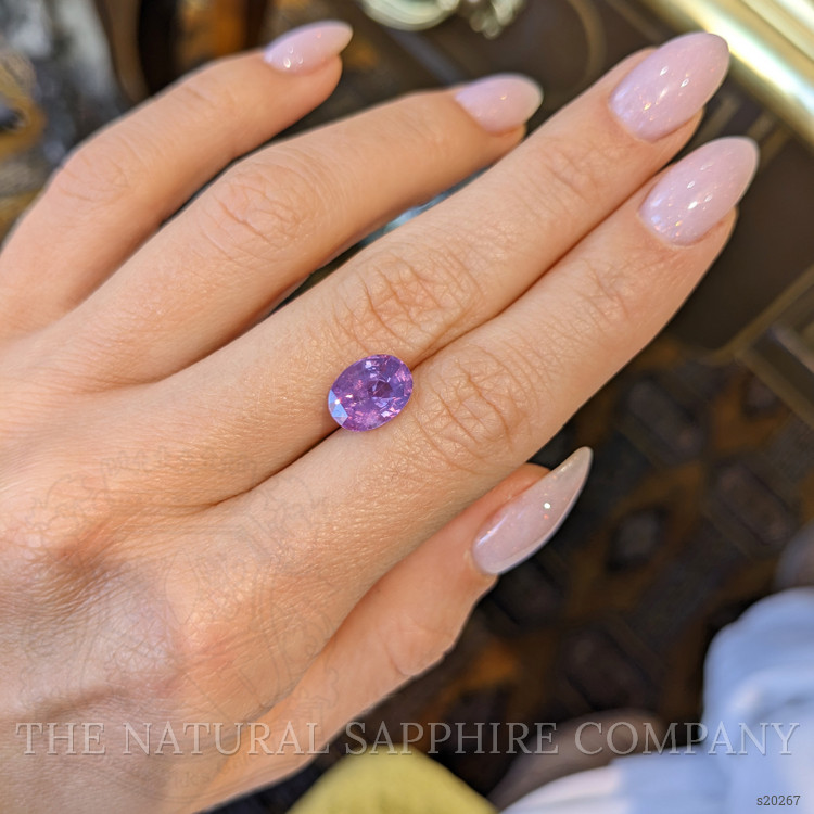 3.38 Ct. Pinkish Purple Sapphire from Ceylon (Sri Lanka)