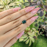 2.41 Ct. Green Sapphire from Madagascar Life Style