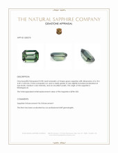 0.98 Ct. Green Sapphire from Madagascar Appraisal