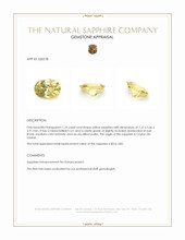 1.29 Ct. Yellow Sapphire from Ceylon (Sri Lanka) Appraisal