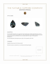 1.42 Ct. Bluish Green Sapphire from Madagascar Appraisal