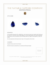 4.40 Ct. Sapphire from Ceylon (Sri Lanka) Appraisal