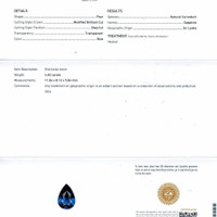 4.40 Ct. Blue Sapphire from Ceylon (Sri Lanka) Scan Report