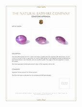0.91 Ct. Purplish Pink Star Sapphire from Ceylon (Sri Lanka) Appraisal
