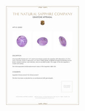 1.07 Ct. Sapphire from Ceylon (Sri Lanka) Appraisal