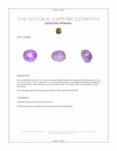 1.53 Ct. Pinkish Purple Star Sapphire from Ceylon (Sri Lanka) Appraisal