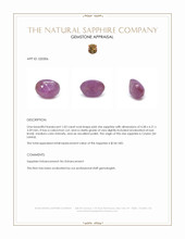 1.03 Ct. Pink Star Sapphire from Ceylon (Sri Lanka) Appraisal