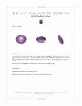 1.48 Ct. Purple Star Sapphire from Ceylon (Sri Lanka) Appraisal