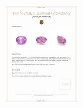 1.07 Ct. Sapphire from Ceylon (Sri Lanka) Appraisal