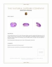 0.74 Ct. Pinkish Purple Star Sapphire from Ceylon (Sri Lanka) Appraisal
