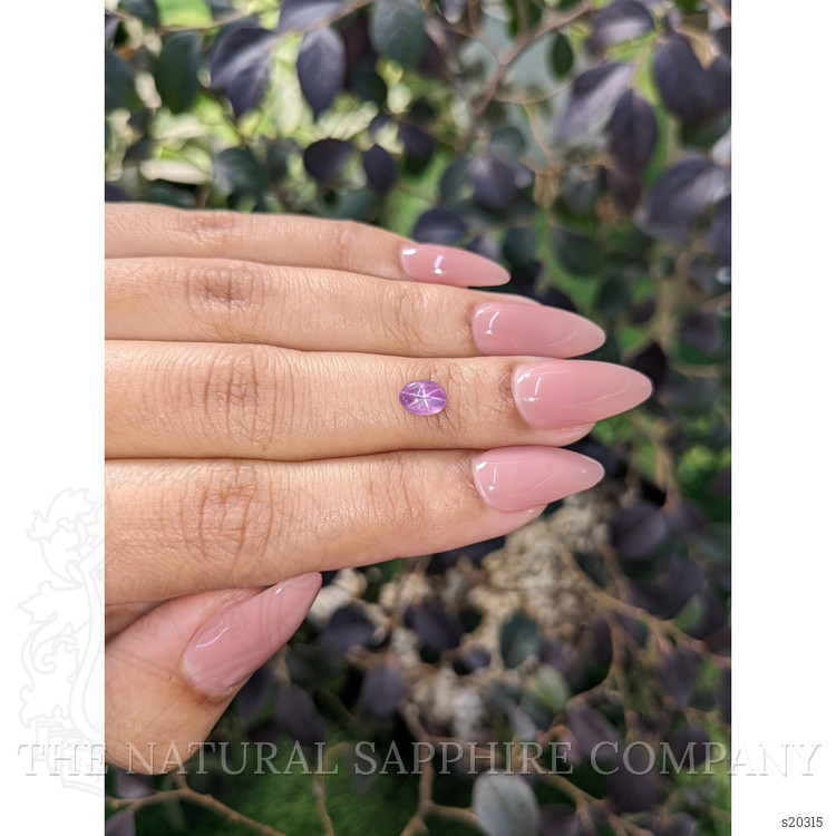 0.74 Ct. Pinkish Purple Star Sapphire from Ceylon (Sri Lanka)