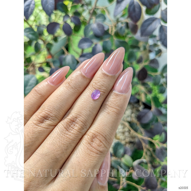 0.74 Ct. Pinkish Purple Star Sapphire from Ceylon (Sri Lanka)