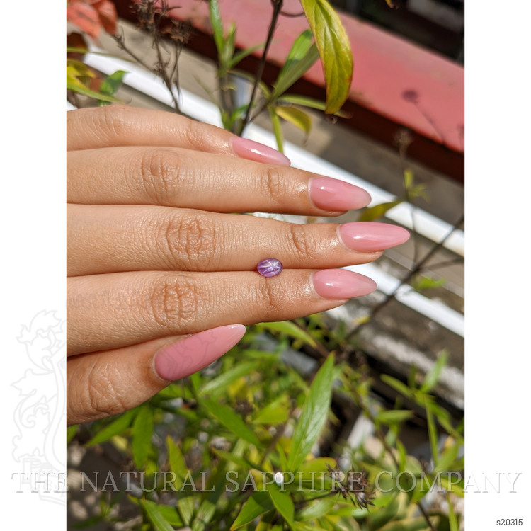 0.74 Ct. Pinkish Purple Star Sapphire from Ceylon (Sri Lanka)
