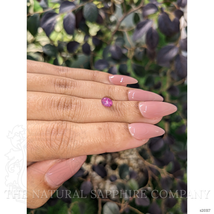 0.87 Ct. Purplish Pink Star Sapphire from Ceylon (Sri Lanka)