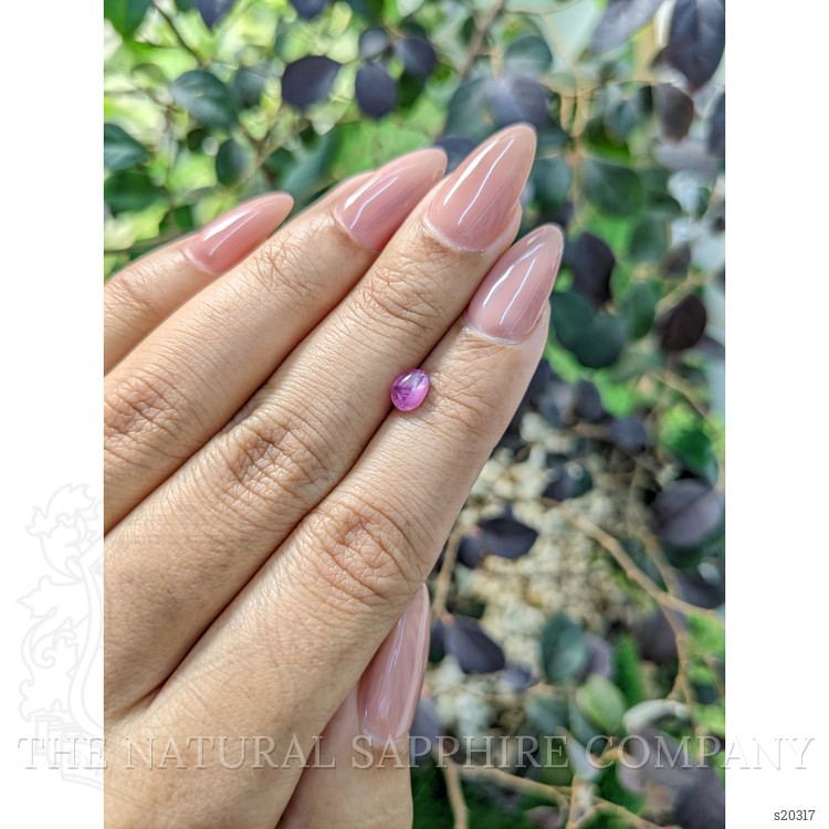 0.87 Ct. Purplish Pink Star Sapphire from Ceylon (Sri Lanka)