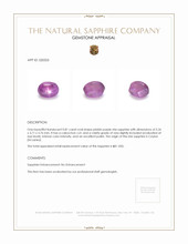 0.81 Ct. Pinkish Purple Star Sapphire from Ceylon (Sri Lanka) Appraisal
