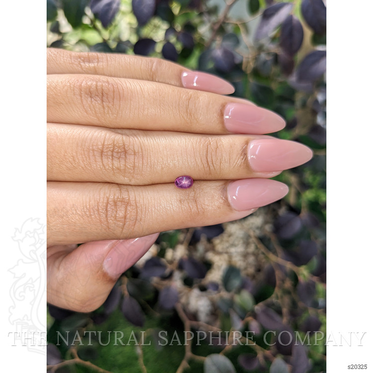 0.81 Ct. Pinkish Purple Star Sapphire from Ceylon (Sri Lanka)