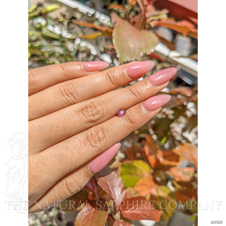 0.81 Ct. Pinkish Purple Star Sapphire from Ceylon (Sri Lanka)