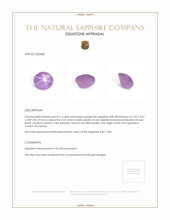 0.71 Ct. Purple Star Sapphire from Ceylon (Sri Lanka) Appraisal