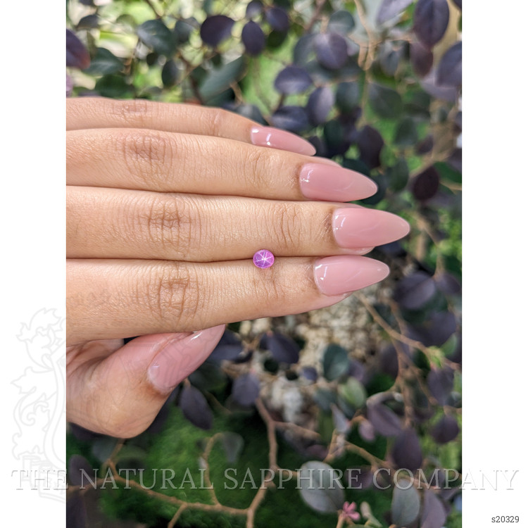0.92 Ct. Purplish Pink Star Sapphire from Ceylon (Sri Lanka)