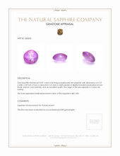 0.87 Ct. Sapphire from Ceylon (Sri Lanka) Appraisal