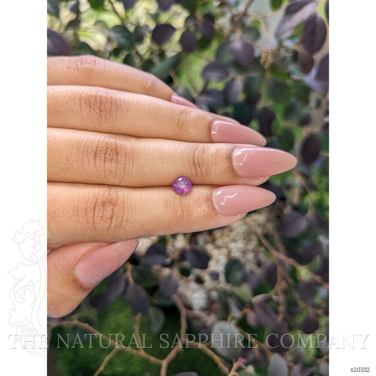 0.87 Ct. Purplish Pink Star Sapphire from Ceylon (Sri Lanka)