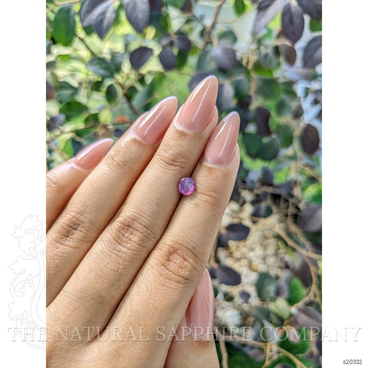 0.87 Ct. Purplish Pink Star Sapphire from Ceylon (Sri Lanka)