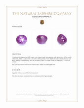 0.90 Ct. Purple Star Sapphire from Ceylon (Sri Lanka) Appraisal
