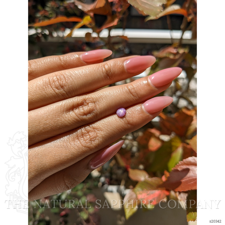 0.77 Ct. Pinkish Purple Star Sapphire from Ceylon (Sri Lanka)