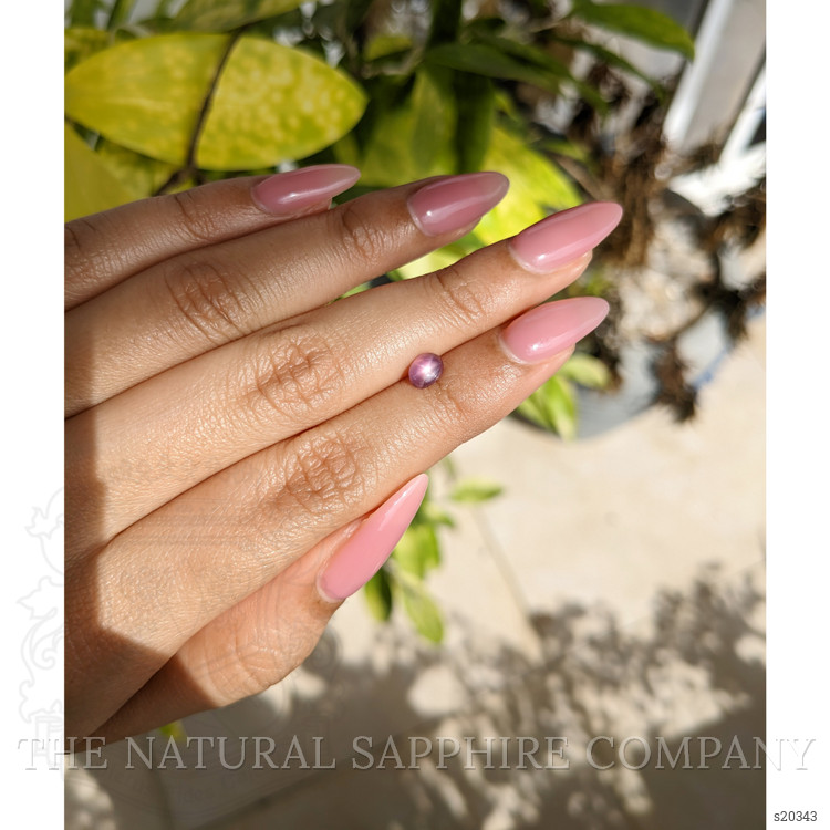 0.94 Ct. Pinkish Purple Star Sapphire from Ceylon (Sri Lanka)