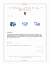2.62 Ct. Sapphire from Ceylon (Sri Lanka) Appraisal