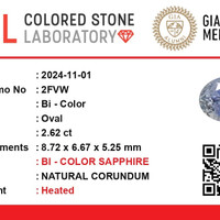 2.62 Ct. Sapphire from Ceylon (Sri Lanka) Scan Report