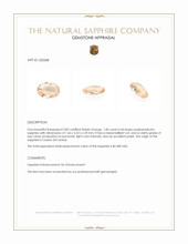 1.00 Ct. Padparadscha Sapphire from Ceylon (Sri Lanka) Appraisal