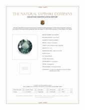 0.72 Ct. Bluish Green Sapphire from Madagascar Scan Report