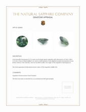 0.74 Ct. Green Sapphire from Madagascar Appraisal