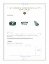 0.99 Ct. Bluish Green Sapphire from Madagascar Appraisal