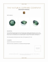 0.89 Ct. Green Sapphire from Madagascar Appraisal