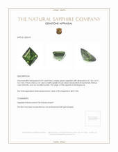0.95 Ct. Green Sapphire from Madagascar Appraisal