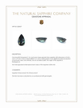 1.26 Ct. Greenish Blue Sapphire from Madagascar Appraisal