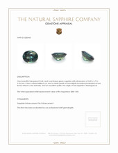 0.68 Ct. Green Sapphire from Madagascar Appraisal