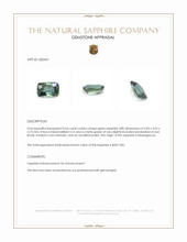 0.63 Ct. Green Sapphire from Madagascar Appraisal