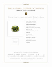 1.90 Ct. Yellowish Green Sapphire from Thailand Scan Report