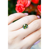 2.66 Ct. Green Sapphire from Thailand Life Style