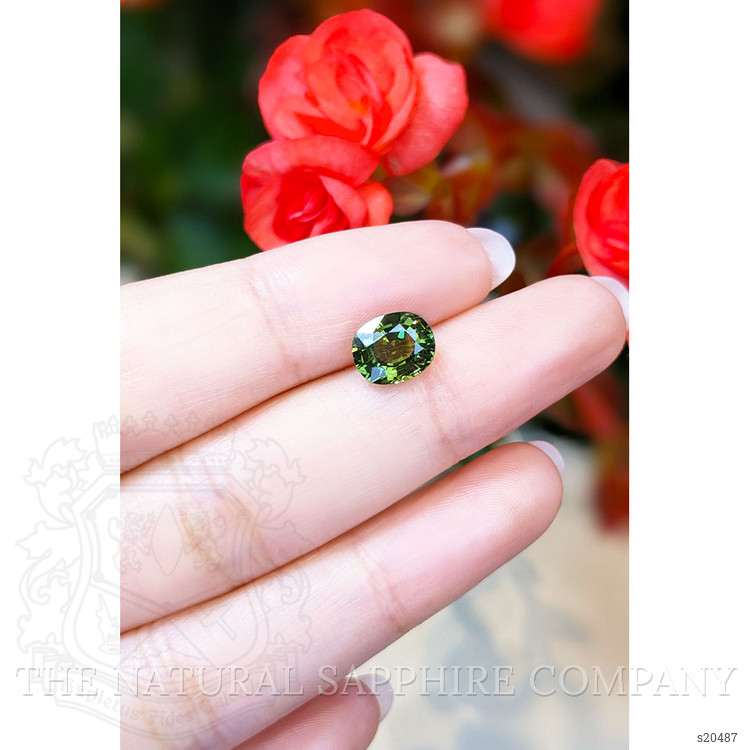 2.66 Ct. Green Sapphire from Thailand