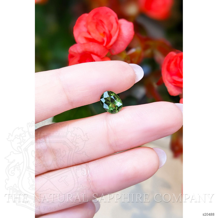 2.18 Ct. Green Sapphire from Thailand