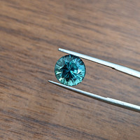 4.62 Ct. Greenish Blue Sapphire from Madagascar Life Style