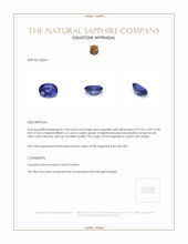 2.60 Ct. Sapphire from Ceylon (Sri Lanka) Appraisal
