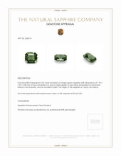 2.05 Ct. Green Sapphire from Ceylon (Sri Lanka) Appraisal